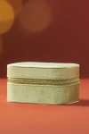 Anthropologie Arlet Flocked Velvet Jewellery Box In Neutral