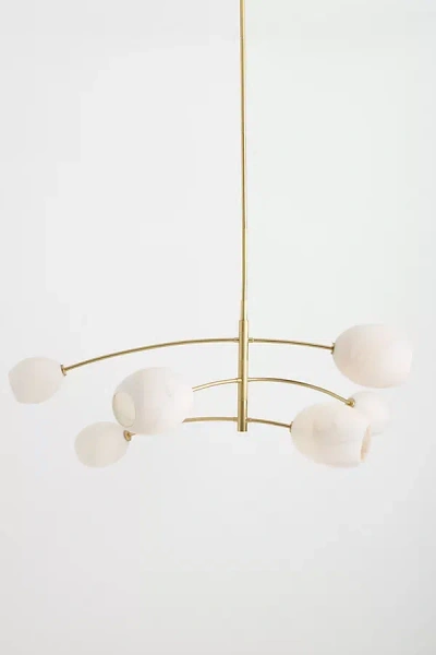 Anthropologie Artemis Alabaster Chandelier In White