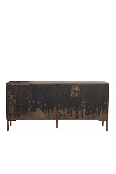 Anthropologie Artists Rustic Tropical Wood Sideboard In Brown