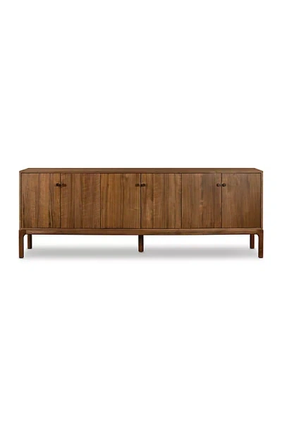 Anthropologie Arturo 85" Walnut Wood Sideboard In Brown