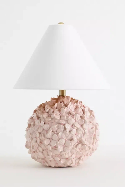 Anthropologie Aster Hydrangea Table Lamp In Pink