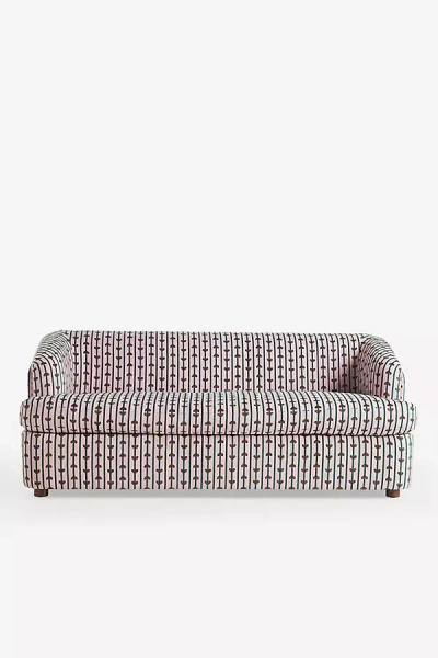 Anthropologie Astrea Jacquard Woven Athena Sleeper Sofa In Pink