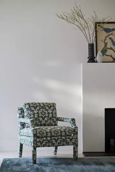 Anthropologie Astrea Jacquard-woven Delaney Chair In Green