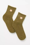 Anthropologie Athletic Bow Socks In Green