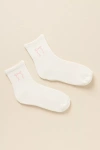 Anthropologie Athletic Bow Socks In Pink
