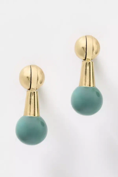 Anthropologie Atina Brass Dangle Knob, Set Of 2 In Multi