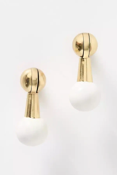 Anthropologie Atina Brass Dangle Knob, Set Of 2 In Multi