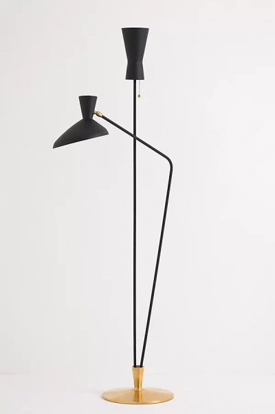 Anthropologie Austen Dual Function Floor Lamp In Black