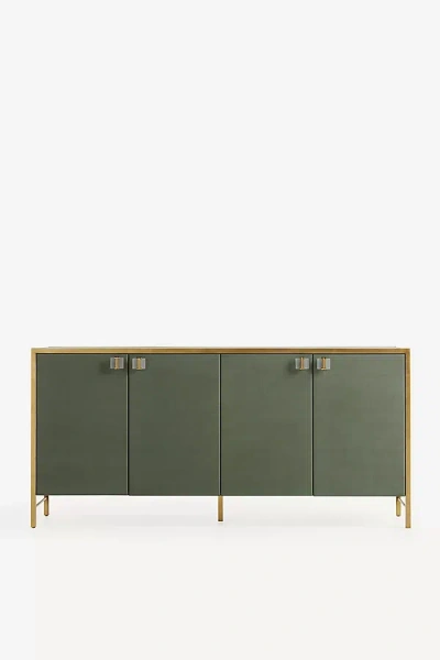 Anthropologie Autumn Rectangular 72" Shagreen Sideboard In Green