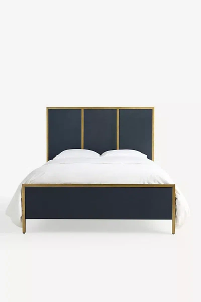 Anthropologie Autumn Shagreen Bed In Blue