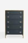 Anthropologie Autumn Shagreen Five-drawer Dresser In Blue