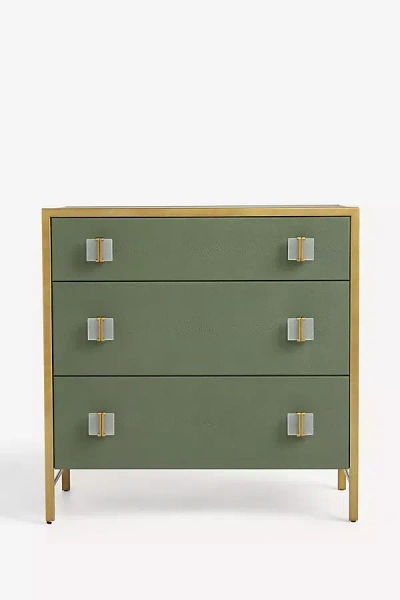 Anthropologie Autumn Three-drawer Dresser In Green