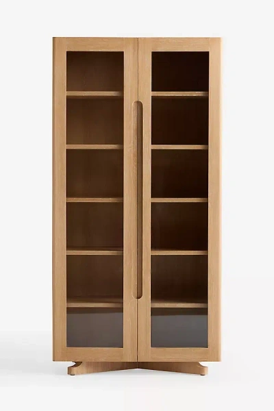Anthropologie Ava Oak Wood Hutch In Brown
