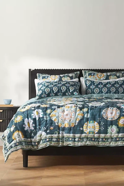 Anthropologie Avery Medallions Quilt In Multicolor
