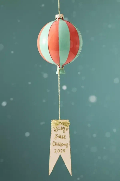 Anthropologie Baby's First Holiday Glass Ornament In Multi