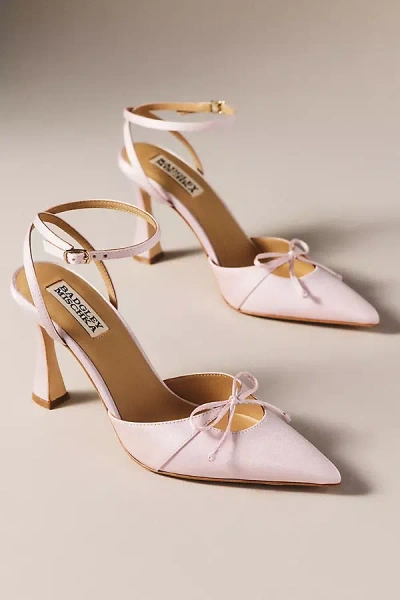 Anthropologie Badgley Mischka Yara Ii Ankle-strap Pumps In Pink