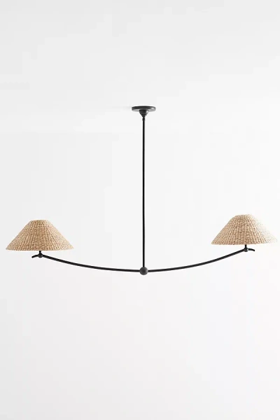 Anthropologie Bainbridge Seagrass Linear Pendant Light In Black