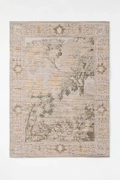 Anthropologie Barron Flatwoven Wool-blend Rug In Neutral