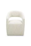 Anthropologie Barrow Rolling Dining Chair In White