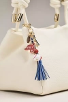 Anthropologie Baseball Bag Charm In Blue