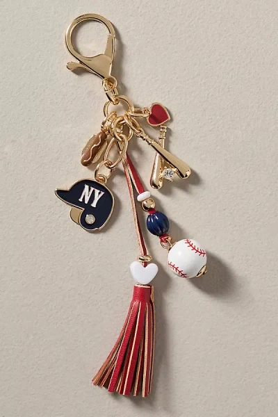 Anthropologie Baseball Bag Charm In Blue