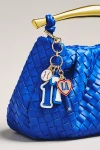 Anthropologie Baseball Bag Charm In Blue