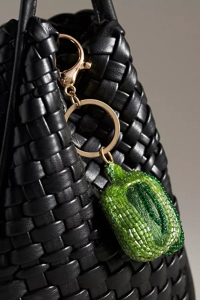 Anthropologie Beaded Vegetable Bag Charm In Multicolor