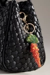 Anthropologie Beaded Vegetable Bag Charm In Orange