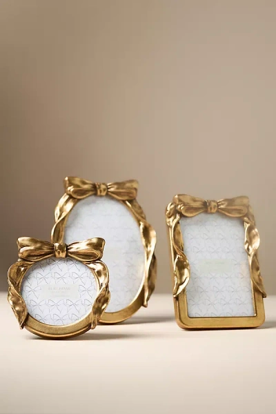 Anthropologie Beau Bow Gold Picture Frame