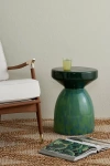 Anthropologie Bela Glass Side Table In Green