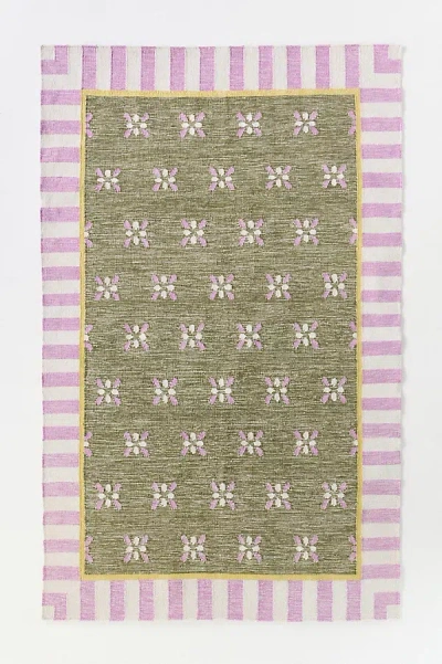 Anthropologie Bellus Hand-woven Rug In Green