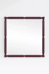 Anthropologie Benedicta Wood Bead Large Square Wall Mirror In Brown