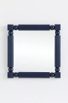 Anthropologie Benedicta Wood Bead Petite Square Gallery Wall Mirror In Blue