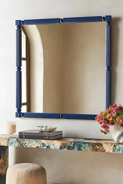 Anthropologie Benedicta Wood Beaded Mirror