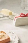 Anthropologie Benedita Bow Ceramic Stoneware Butter Dish In Multi