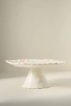 Anthropologie Benedita Bow Ceramic Stoneware Cake Stand