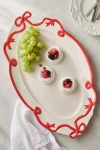 Anthropologie Benedita Bow Ceramic Stoneware Platter In Multi
