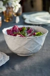 Anthropologie Benedita Bow Ceramic Stoneware Serve Bowl In White