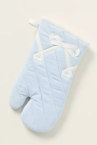 Anthropologie Benedita Bow Oven Mitt In Blue