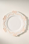 Anthropologie Benedita Bow Stoneware Dinner Plates, Set Of 4