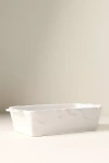 Anthropologie Benedita Bow Stoneware Loaf Pan In White