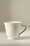 Anthropologie Benedita Bow Stoneware Mug In White