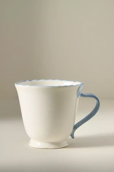 Anthropologie Benedita Bow Stoneware Mug In White