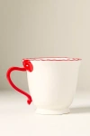 Anthropologie Benedita Bow Stoneware Mug In White