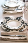Anthropologie Benedita Bow Stoneware Side Plates, Set Of 4