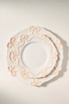Anthropologie Benedita Bow Stoneware Side Plates, Set Of 4