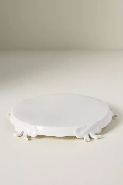 Anthropologie Benedita Bow Stoneware Trivet In White