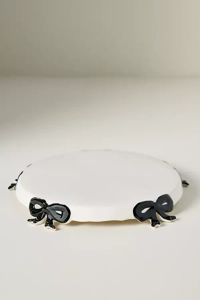 Anthropologie Benedita Bow Stoneware Trivet In White
