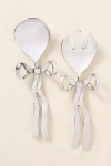 Anthropologie Benedita Stainless Steel Bow Cake Serve Set
