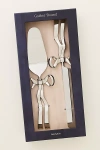 Anthropologie Benedita Stainless Steel Bow Cake Serve Set In Silver